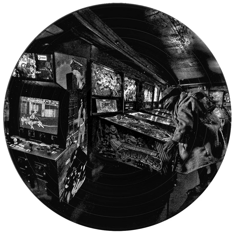 #137 Raphael Ninja Turtle Pinball Vinyl Record Photo Art Black and White Wall Art
