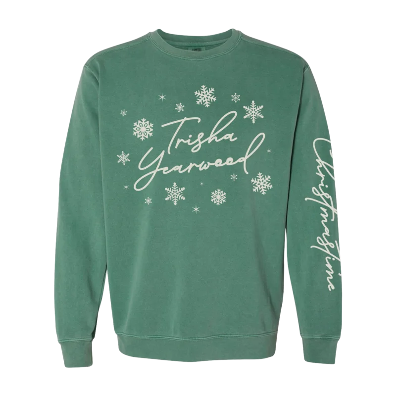 2025 Trisha Yearwood Christmastime Green Crewneck Sweatshirt