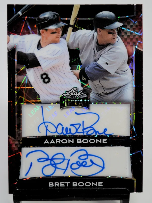 Aaron & Bret Boone - 2025 Leaf Metal Dual Autograph #'d 1/1
