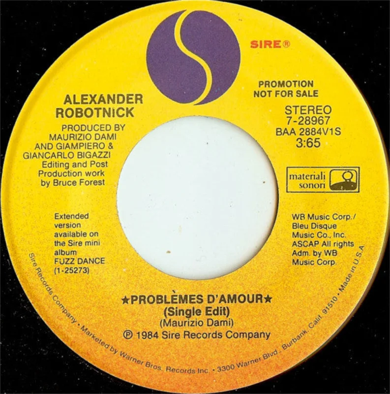 Alexander Robotnick | Problmes D'Amour
