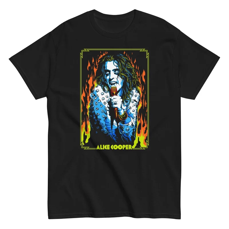 Alice Cooper - Flames T-Shirt Black