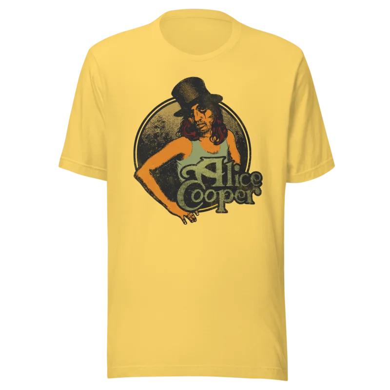 Alice Cooper Showtime 1976 Vintage T-Shirt Gold