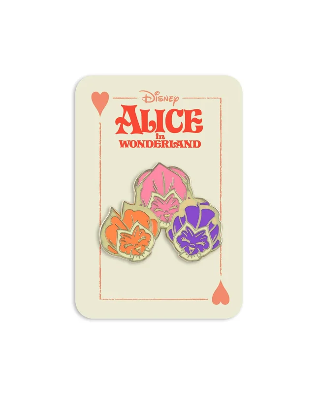 Alice in Wonderland Singing Flowers Enamel Pin