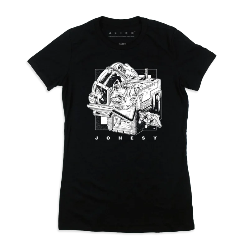 Alien  Jonesy T-Shirt (Black & White)