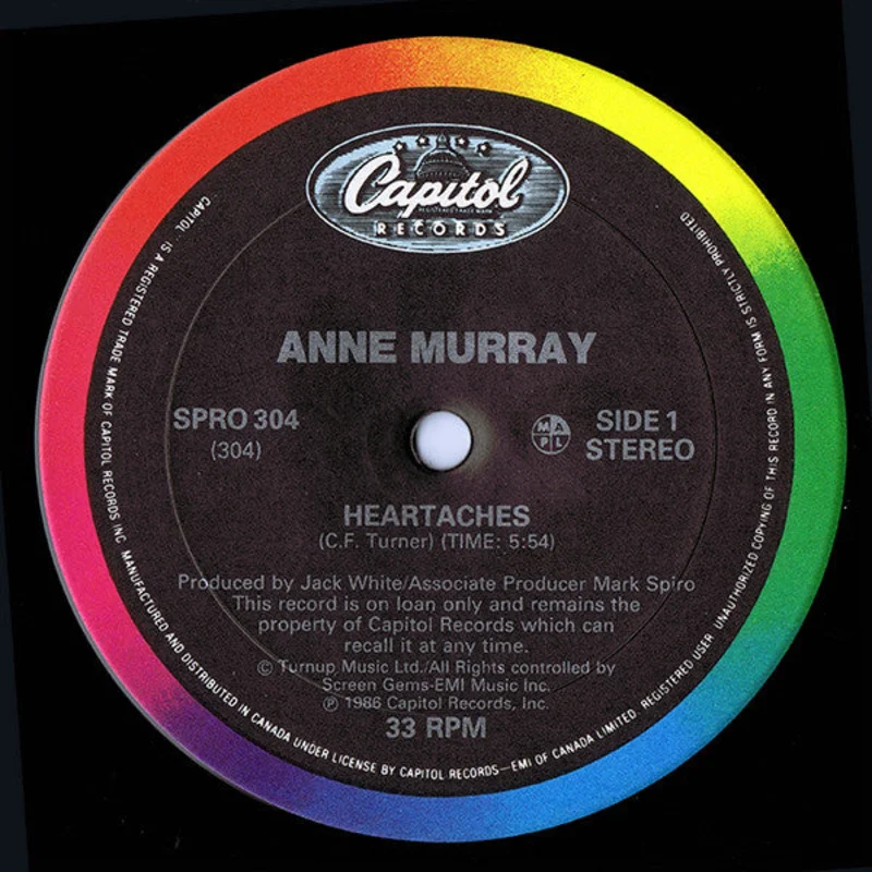 Anne Murray-Heartaches 12" Single Factory Sealed