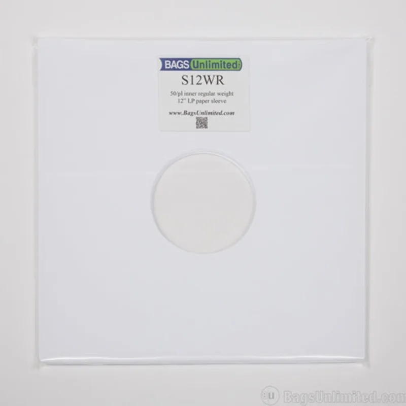 Bags Unlimited Inner Sleeve 16 lb Weight 12" LP Paper Sleeves S12WR