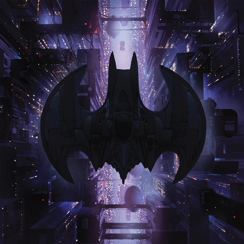 Batman Original Motion Picture Score LP 180 Gram Black and Purple Split color Vinyl