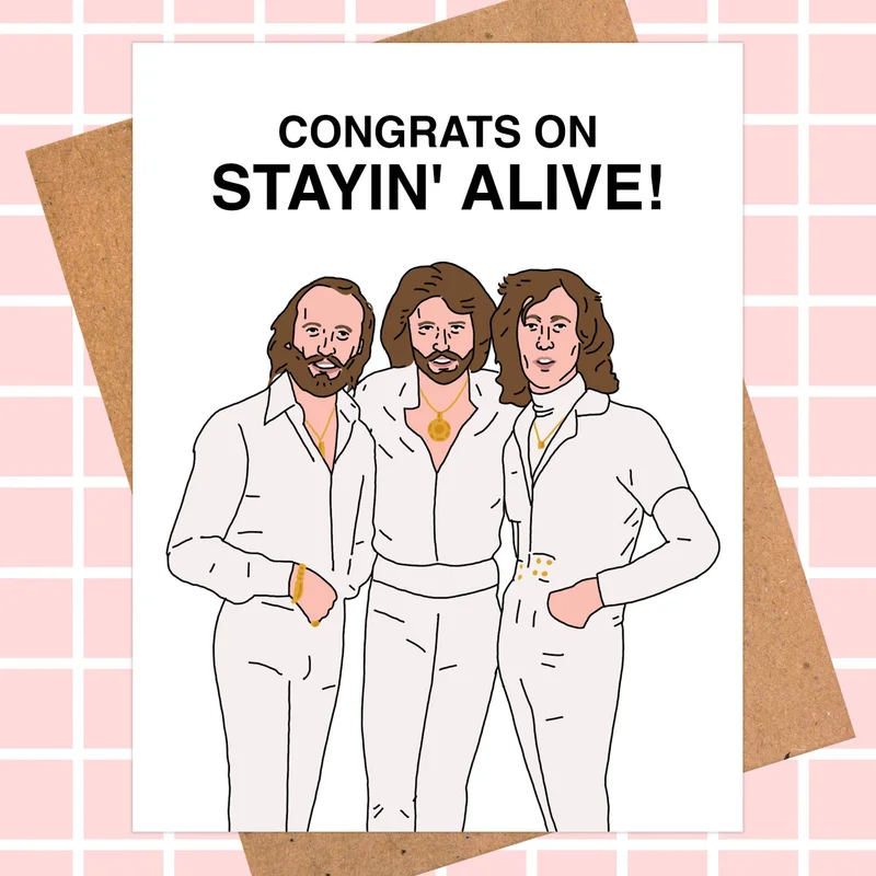 Bee Gees Birthday Card | Music Pop Culture Card