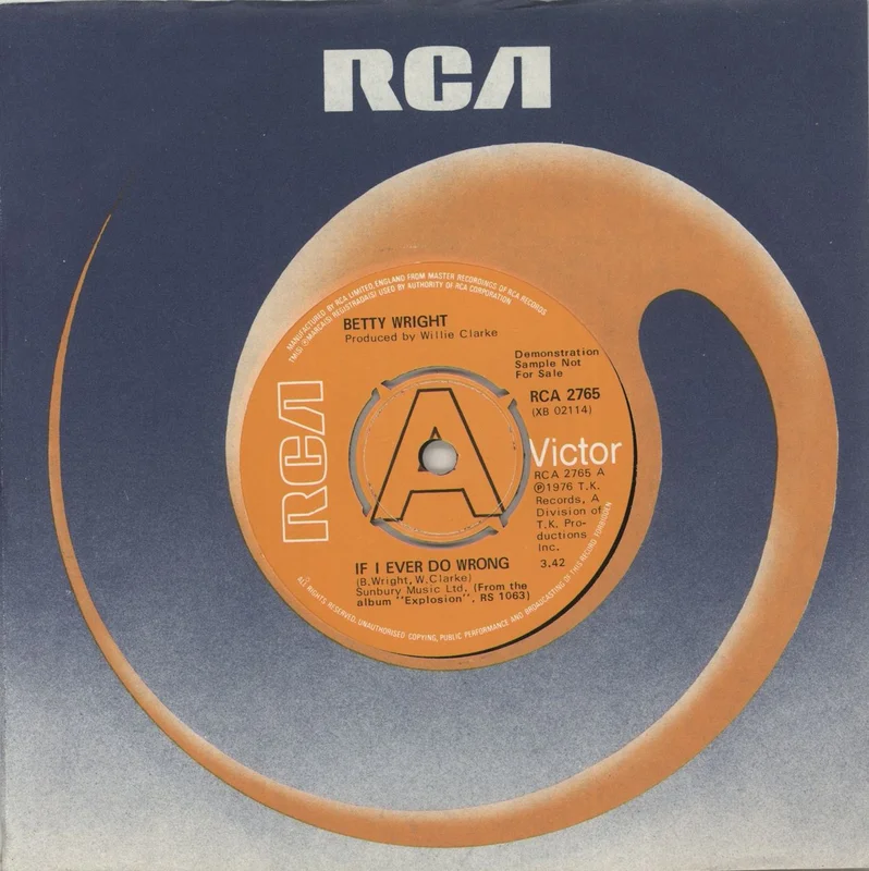 Betty Wright If I Ever Do Wrong UK Promo 7" vinyl