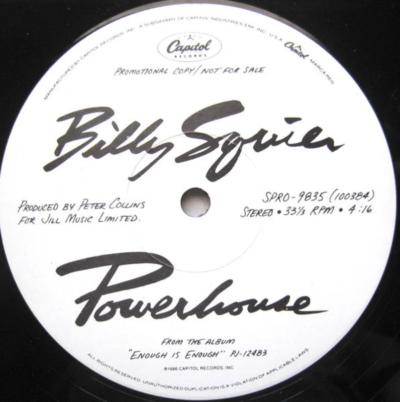 Billy Squier-Powerhouse 12" Single