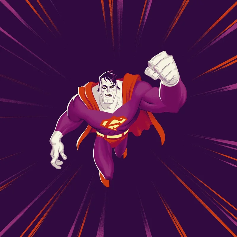 Bizarro Superman: The Animated Series Die-Cut Single Purple