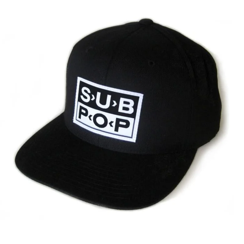 Black w/ White Logo Patch Snapback Hat