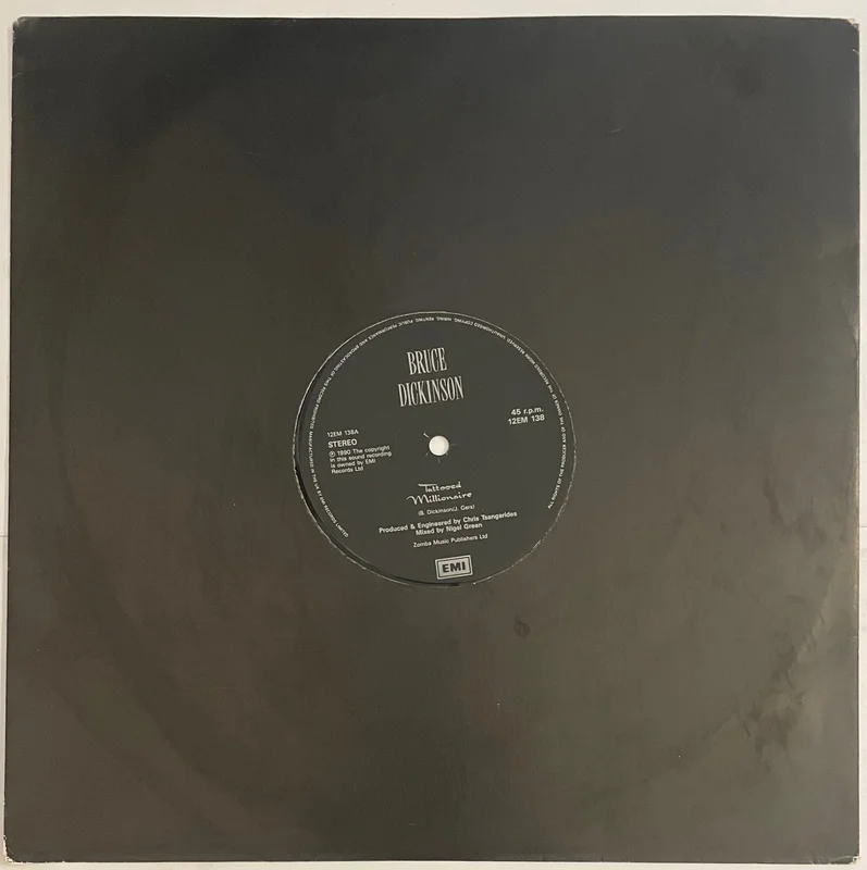 Bruce Dickinson - Tattooed Millionaire 12" Single