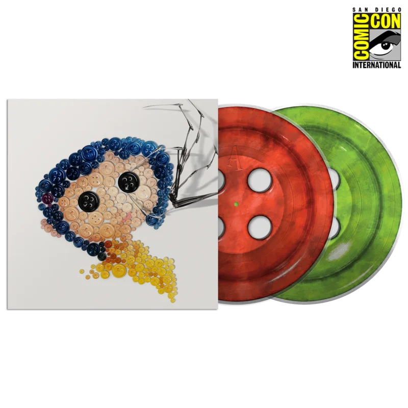 Coraline - 15th Anniversary (SDCC Variant) Vermillion & Chartreuse Button Picture Disc