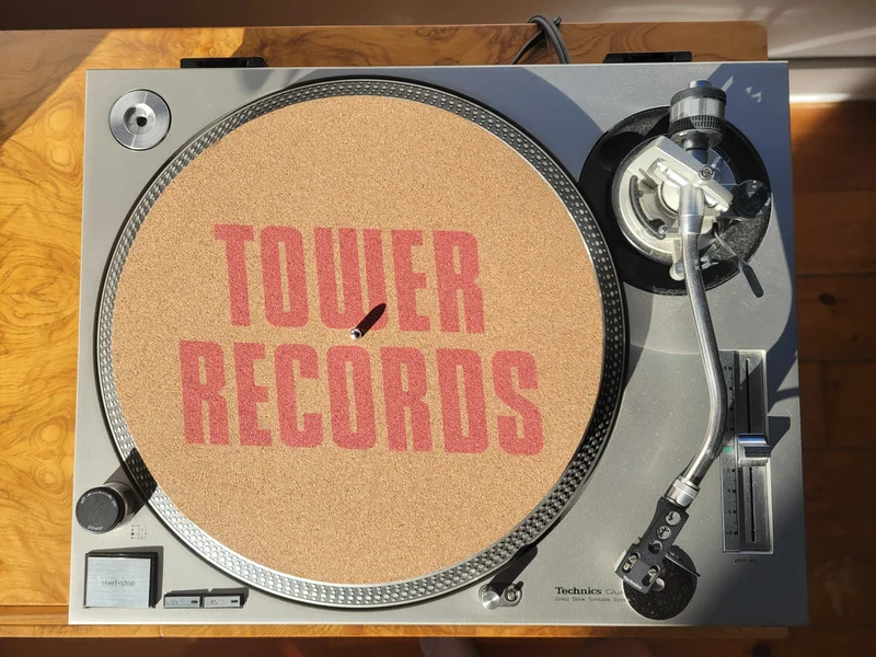 Cork Slipmat w/ Tower Records Logo