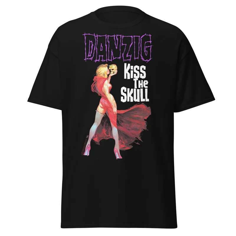 Danzig - Kiss the Skull Jumbo Print T-Shirt Black