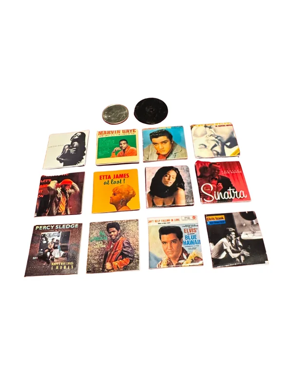 Dollhouse Miniature Vinyl Albums | 1:12 Scale Romantic Music Collection