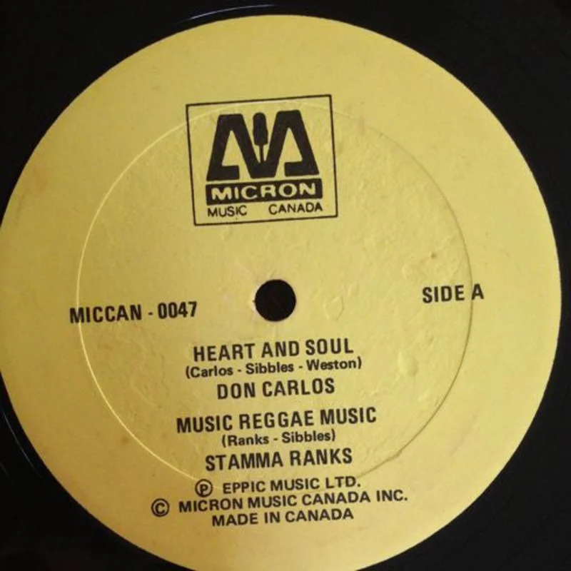 Don Carlos-Heart And Soul / Music Reggae Music // Clean Mind Pure Heart 12" Single