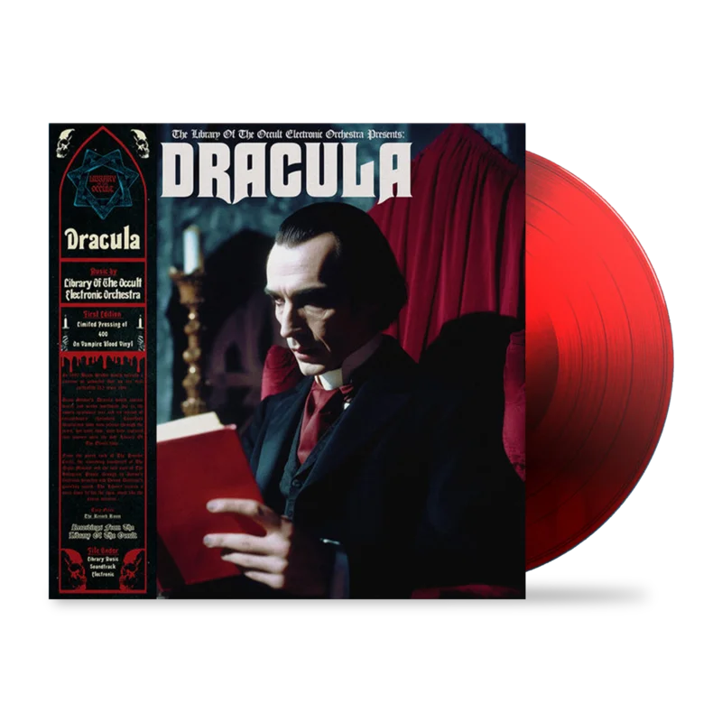 Dracula 1897 2XLP by The Library of the Occult Electronic Orchestra Transparent Red Vinyl