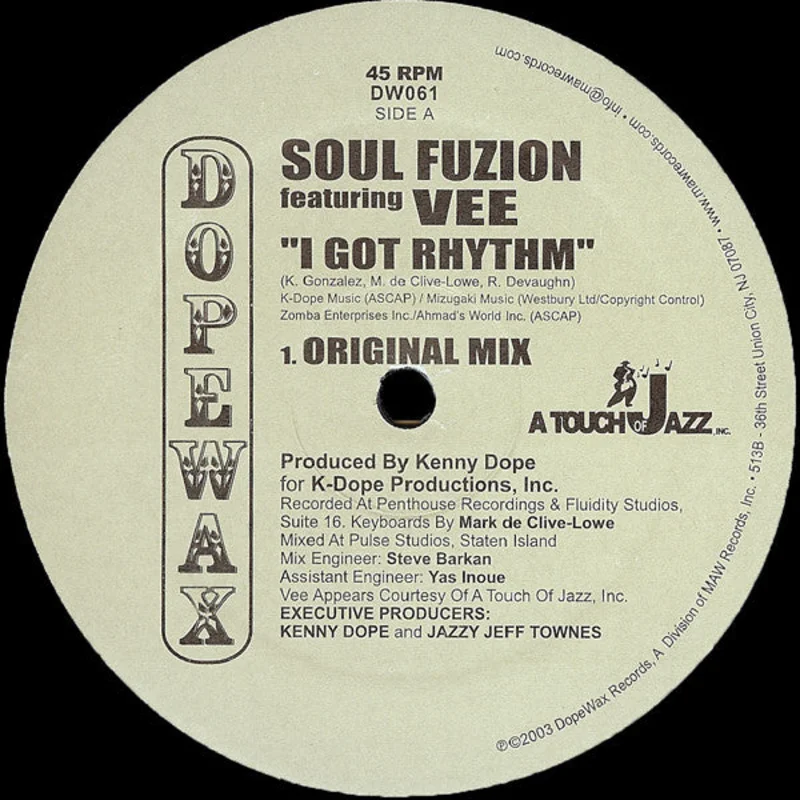 DW-061 Soul Fusion Feat. V-I Got Rhythm KD-061 Soul Fusion Feat. V-I Got Rhythm (Black VInyl)