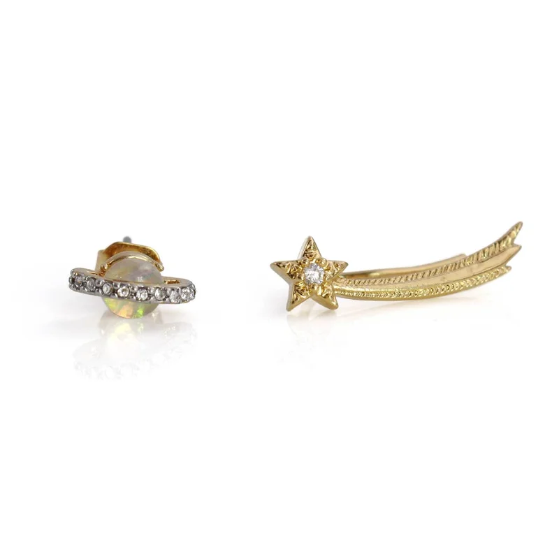 Earrings, Planet & Shooting Star