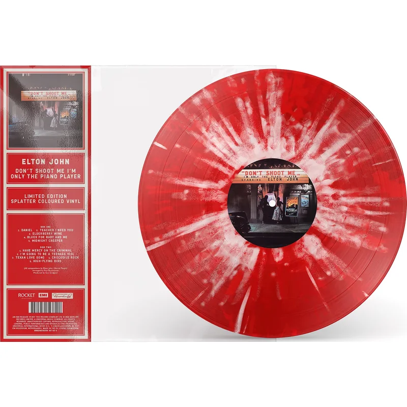 Elton John - Don't Shoot Me I'm Only The Piano Player [180g Red/White Splatter]
