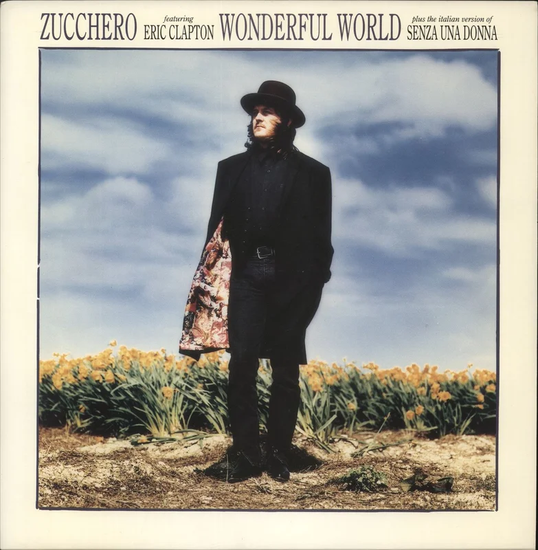 Eric Clapton Wonderful World - With Zucchero UK 12" vinyl