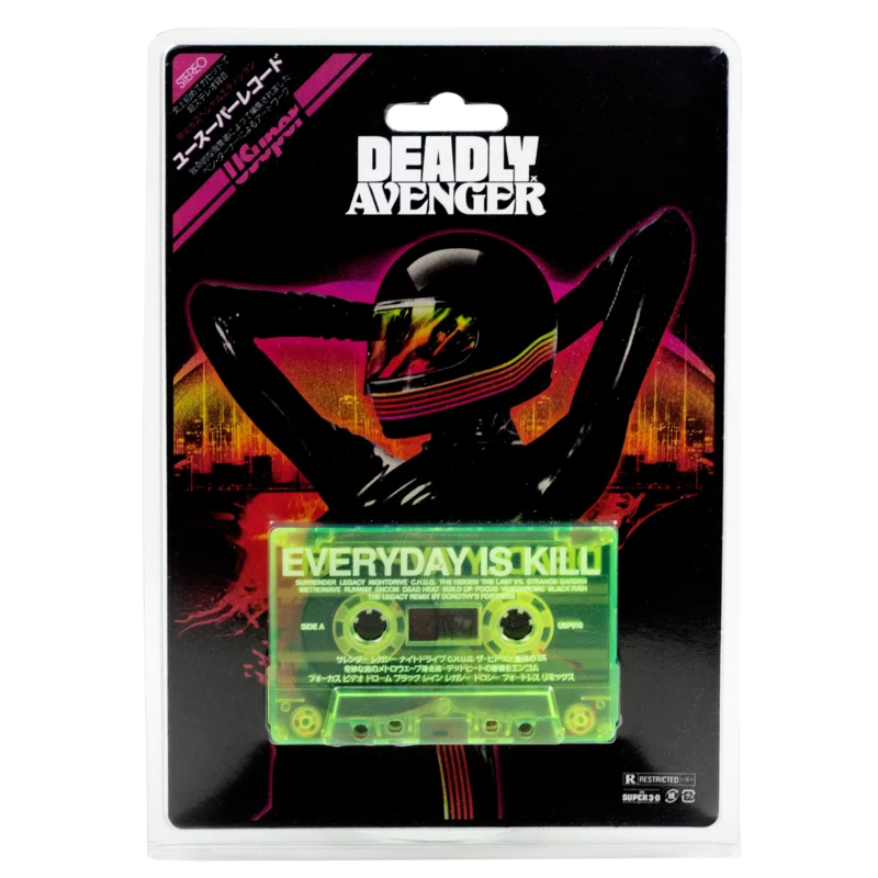 Every Day Is Kill Cassette by Deadly Avenger Mondo Exclusive Translucent Yellow Cassette Shell