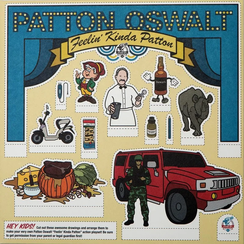 Feelin' Kinda Patton LP by Patton Oswalt Blue/Red/Green Striped Vinyl