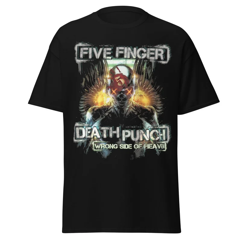 Five Finger Death Punch - Bot Heaven Jumbo Print T-Shirt Black