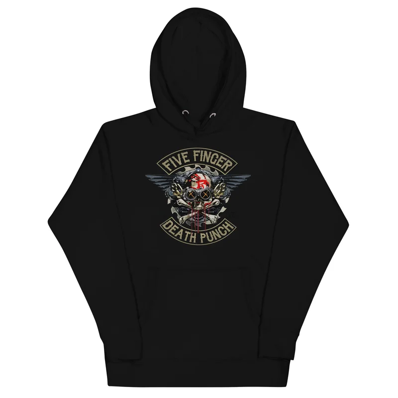 Five Finger Death Punch - Crossbones Hoodie Black