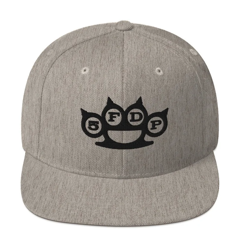 Five Finger Death Punch - Logo Snapback Hat Heather Grey