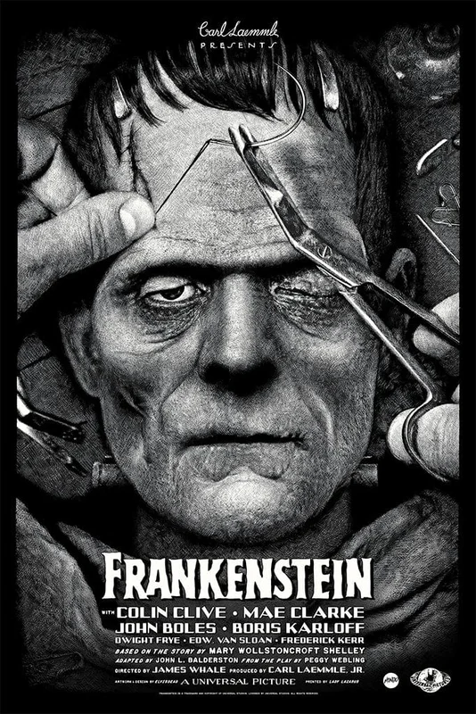 Frankenstein Variant Screenprinted Poster