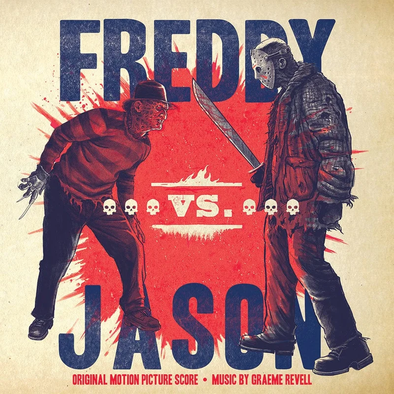 Freddy vs. Jason - Original Motion Picture Score LP Green and Red Stripes with Silver Splatter Vinyl