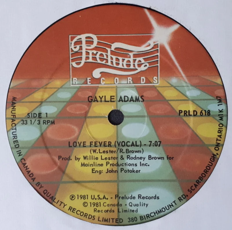 Gayle Adams-Love Fever 12" Single