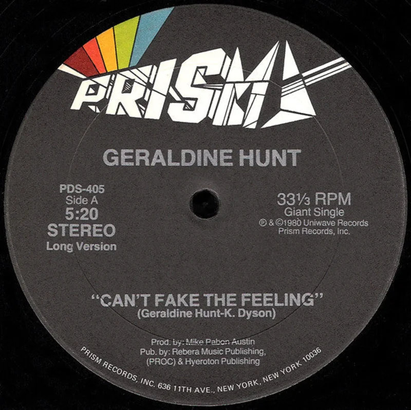Geraldine Hunt-Can't Fake The Feeling 12" Single