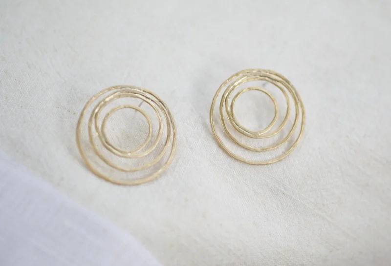 Gogh Circle Studs by Mountainside Handmade Jewelry