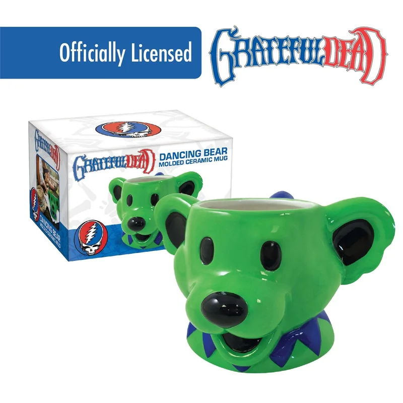Grateful Dead - Dancing Bear Molded Head (Green) - Ceramic Mug