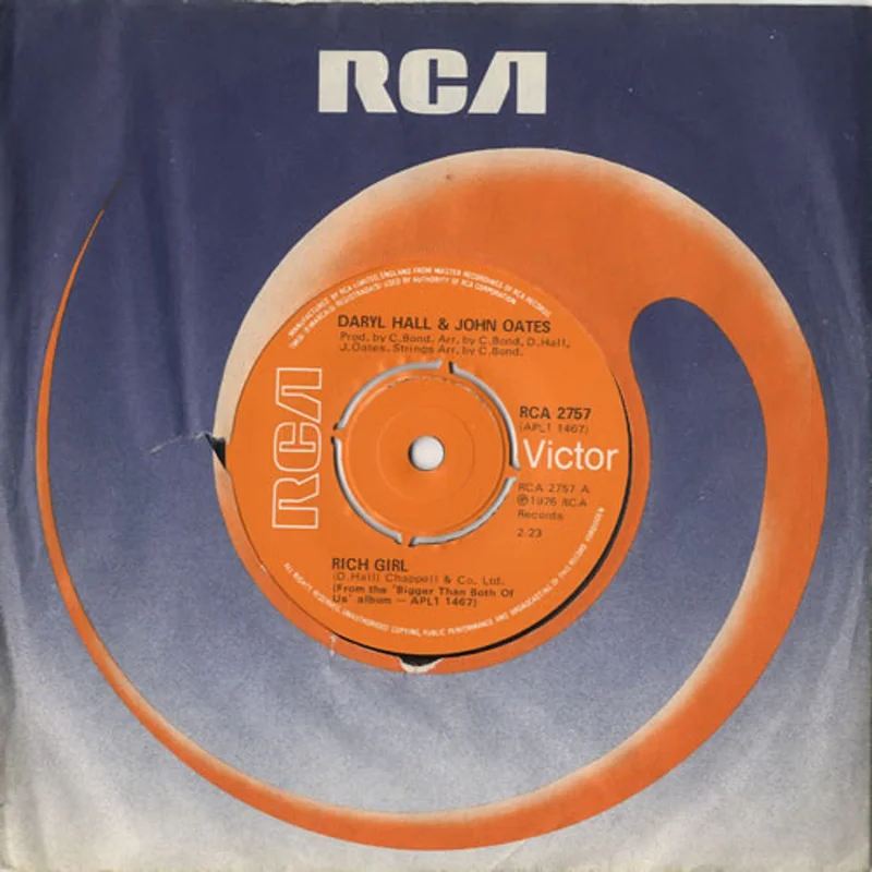 Hall & Oates Rich Girl UK 7" vinyl