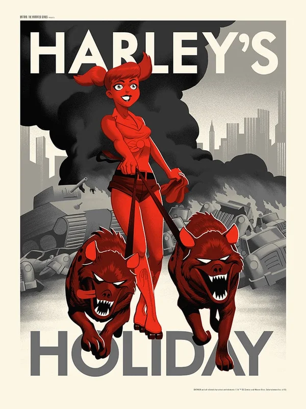 Harley's Holiday Variant Screenprinted Poster