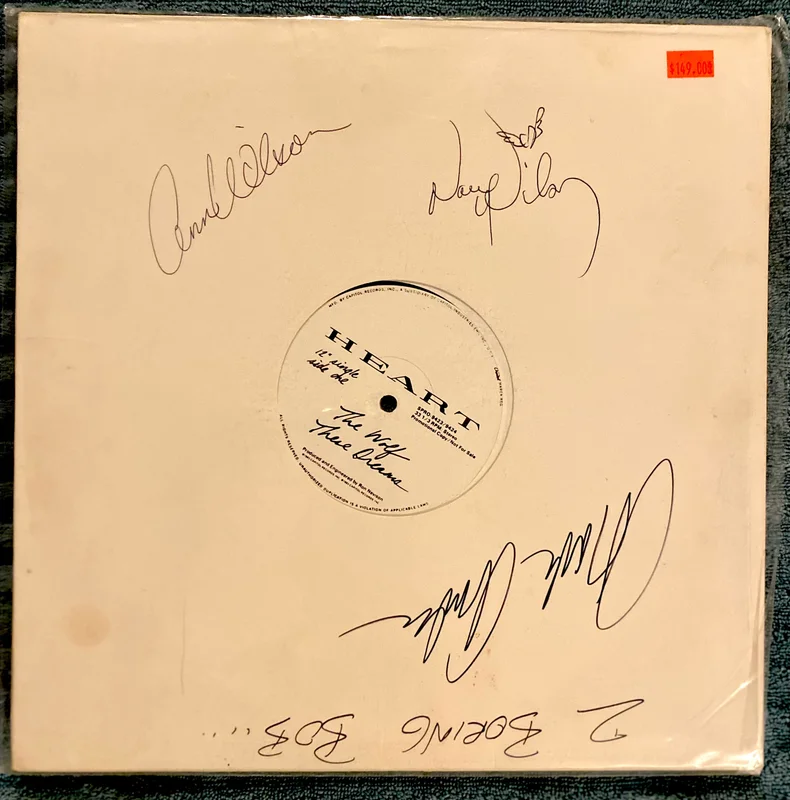 Heart-The Wolf/These Dreams 12 Single,Promo. Autographed. 1985 Capitol Records