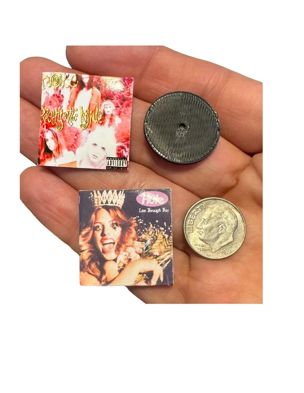 Hole Miniature Vinyl Records 1:12 Scale Dollhouse Music Decor