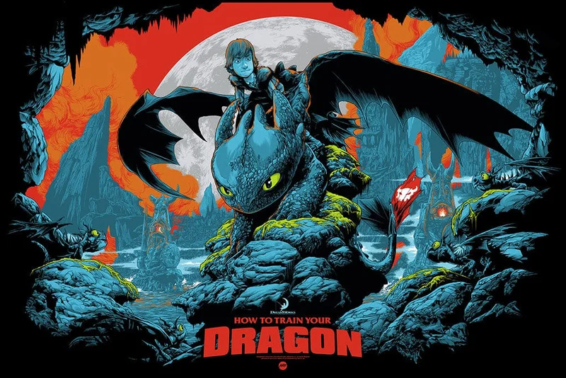 How To Train Your Dragon Screenprinted Poster
