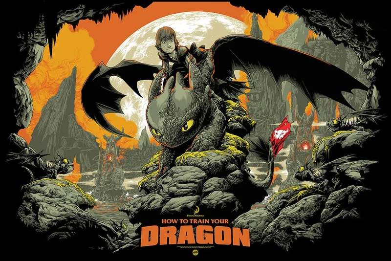 How To Train Your Dragon Variant Screenprinted Poster