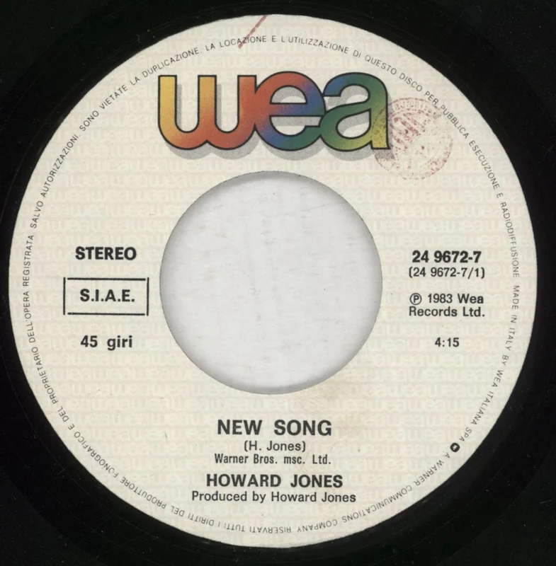 Howard Jones New Song Italian 7" vinyl