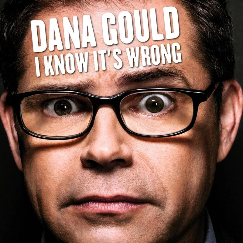 I Know Its Wrong LP by Dana Gould Gold and Clear Split with Black Splatter Vinyl