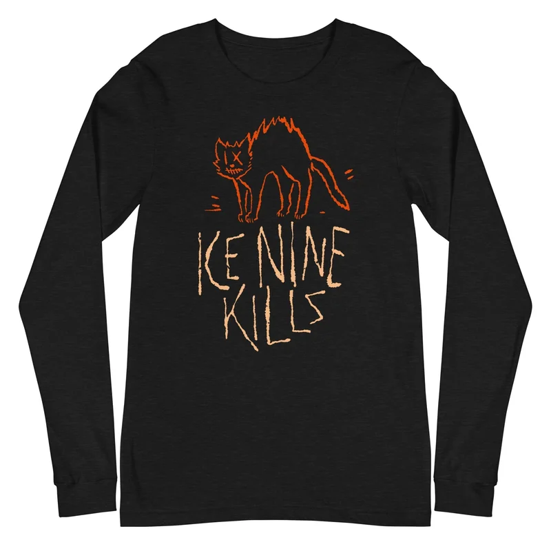 Ice Nine Kills - Scratchy Cat Long Sleeve T-Shirt Black