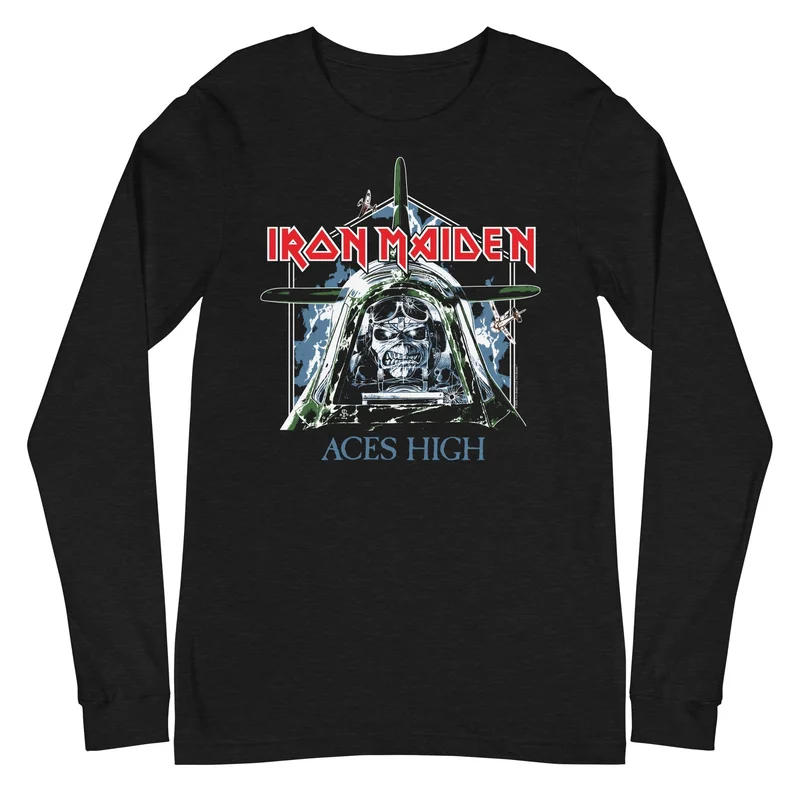 Iron Maiden - Aces High Long Sleeve T-Shirt Black