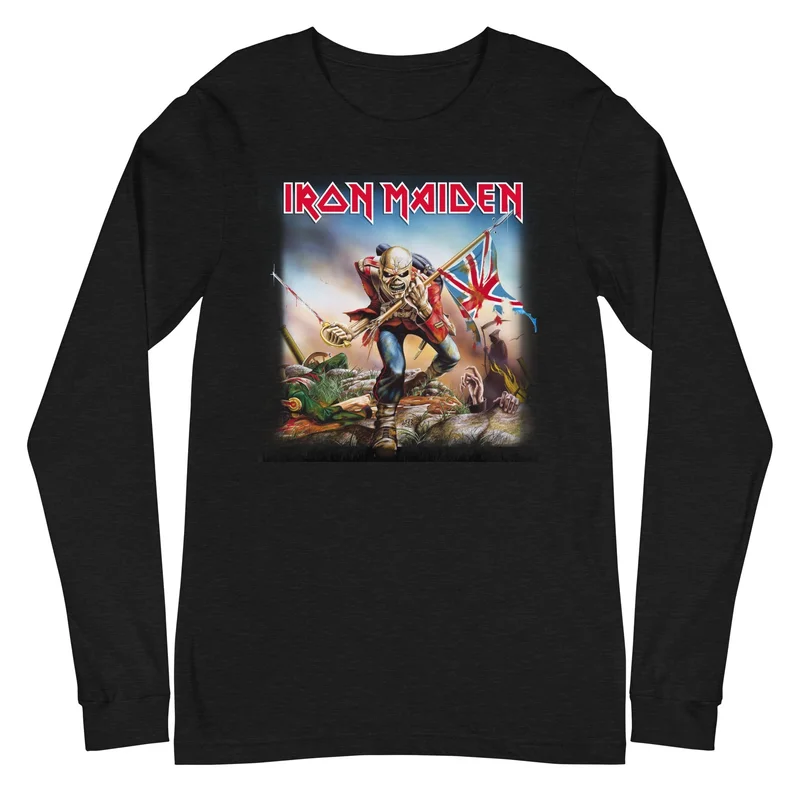 Iron Maiden - Flag Long Sleeve T-Shirt Black