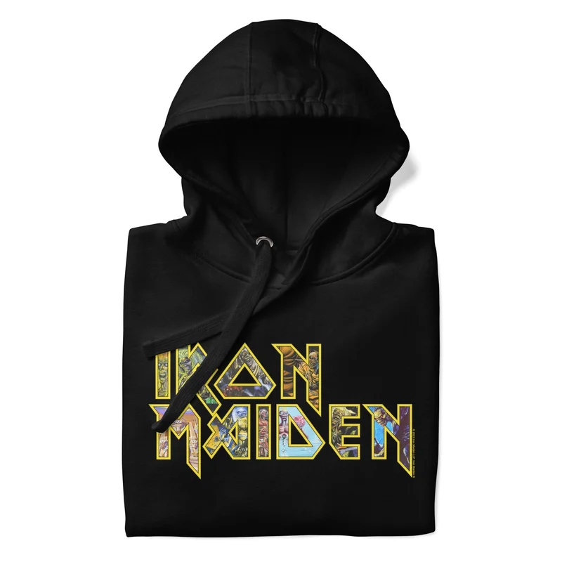 Iron Maiden - Logo Eddie Classic Hoodie Black
